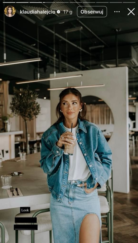Klaudia Halejcio postawiła na denim 