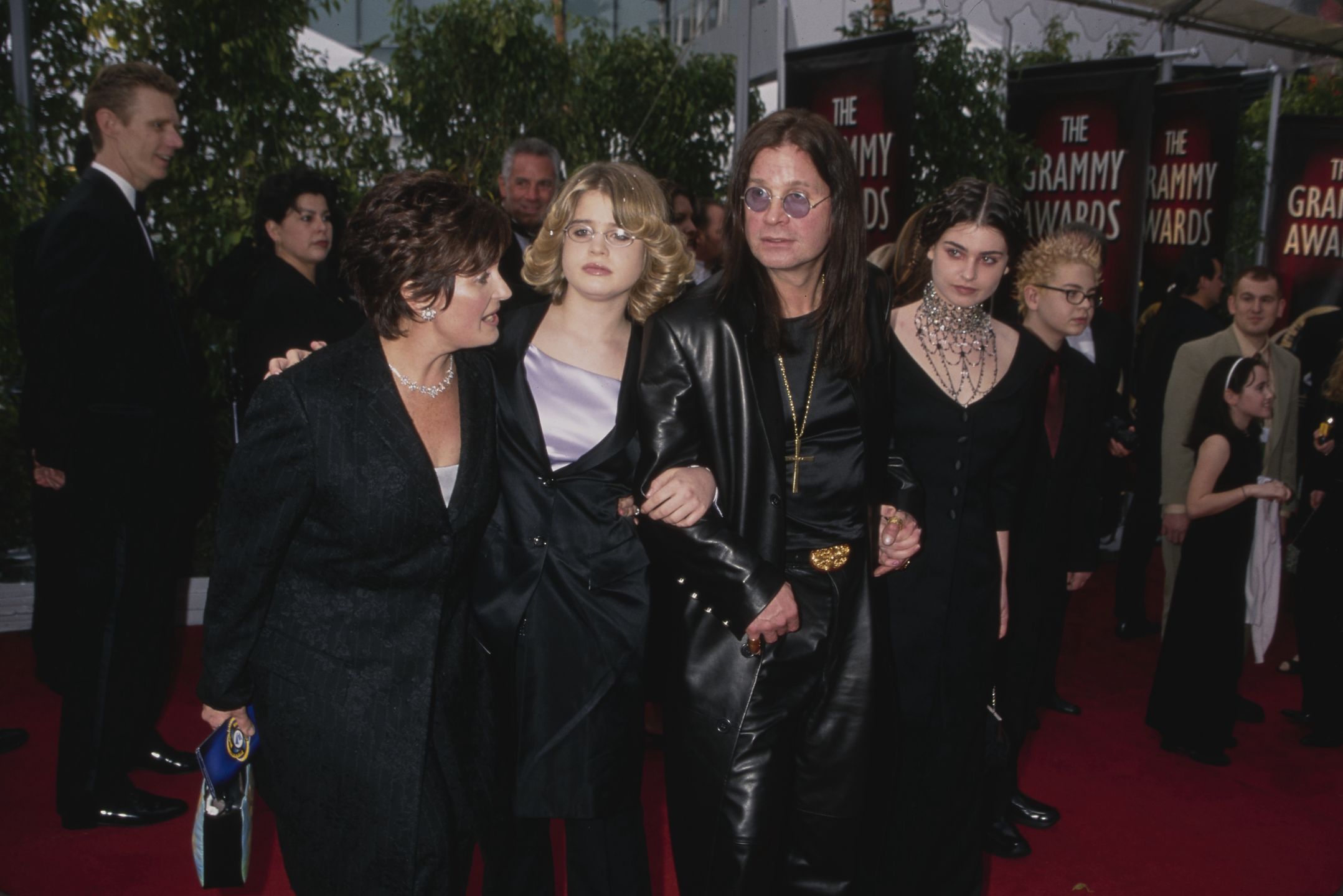 Sharon Kelly, Ozzy, Aimee i Jack Osbourne w 2000 r.