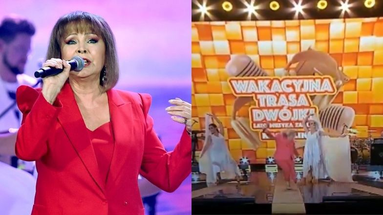 Izabela Trojanowska PRZEWRÓCIŁA SIĘ na scenie "Wakacyjnej Trasy Dwójki"! (WIDEO)