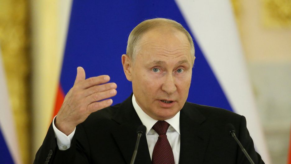 Russian President Vladimir Putin Meets With German Chancellor Angela MerkelMOSCOW, RUSSIA - AUGUST 20:  (RUSSIA OUT)  Russian President Vladimir Putin speeches during his joint press conference with German Chancellor Angela Merkel (not picture) after their bilateral meeting at the Grand Kremlin Palace on August 20, 2021 in Moscow, Russia. Angela Merkel arrived in Mosow on Friday to meet President Putin. (Photo by Mikhail Svetlov/Getty Images)Mikhail Svetlovmoscow, russian, german