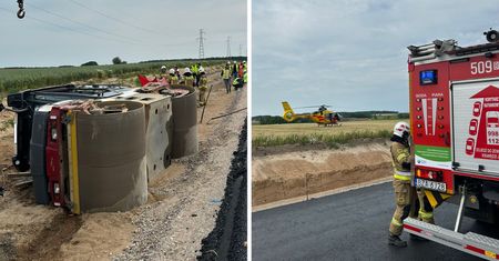 Tragedia na budowie. Mężczyzna zginął po przewróceniu się walca