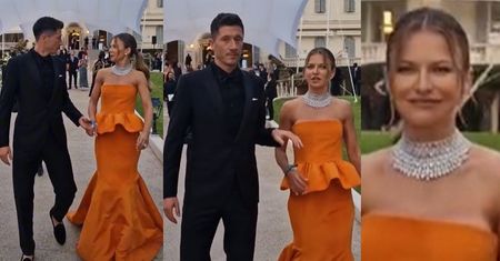 Anna Lewandowska kroczy przez Cannes w sukience "syrence". Internauci: "LEDWO IDZIE. Widać, że się męczy"