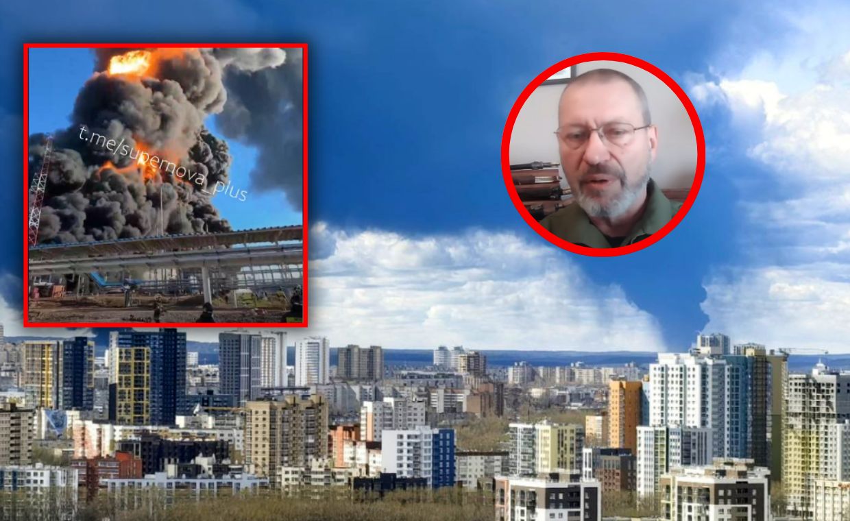 Popłoch Rosjan. Drony bezkarnie podpalają rafinerię. 