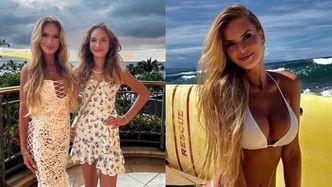 Monika Ordowska wdzięczy się w bikini na hawajskiej plaży. Celebrytka zapozowała z 13-letnią córką (ZDJĘCIA)