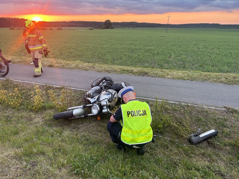 Motocyklista zderzył się z radiowozem. Zginął na miejscu