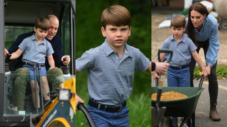 Książę Louis pomaga na budowie w Berkshire. Urocze nagranie z pięcioletnim royalsem jest hitem sieci (WIDEO)