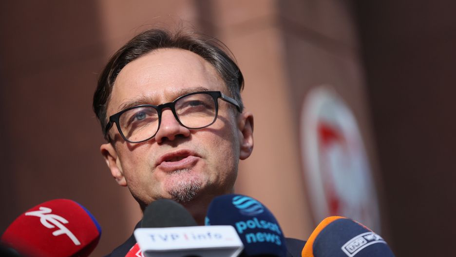 Rzecznik prasowy MSZ Paweł Wroński podczas briefingu prasowego