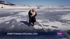 Niesamowita 79-letnia łyżwiarka. Jeździ po zamarzniętym jeziorze Bajkał