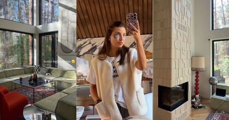 Julia Wieniawa z ulgą wróciła do swojej leśnej chatki i pochwaliła się designerskim salonem. "Home sweet home" (ZDJĘCIA)