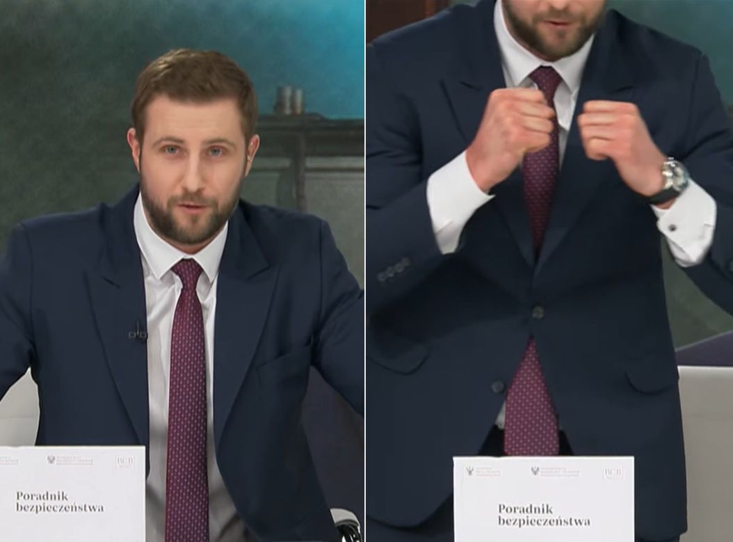 Bokserski pokaz Kłeczka w Republice. To miało symbolizować prezydenta