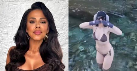 Sylwia Bomba morsuje w bikini i czapce z nausznikami: "Kto wchodzi ze mną?" (FOTO)