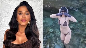 Sylwia Bomba morsuje w bikini i czapce z nausznikami: "Kto wchodzi ze mną?" (FOTO)