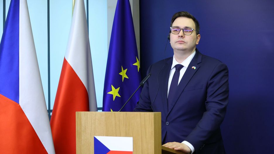 Konferencja prasowa w Warszawie z udziałem ministra spraw zagranicznych Republiki Czeskiej Jana Lipavsky'ego