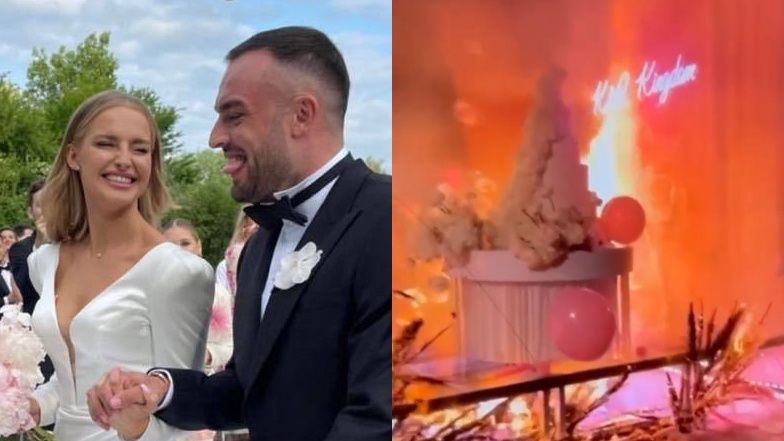 Pożar na ślubie Karoliny Pisarek i Rogera Salli
