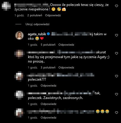 Agata Rubik reaguje na cieszące się jej nieszczęściem fanki