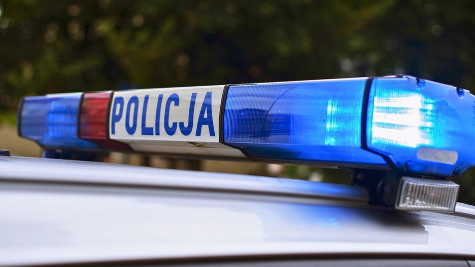 Światło policyjnego samochodu