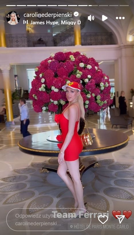 Caroline Derpienski na wyścigach F1 w Monako