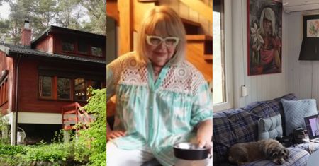 Nina Terentiew mieszka w środku lasu. Tak urządziła swój drewniany dom. Przytulnie? (ZDJĘCIA)