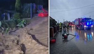 Ulewy na południu Polski. Strażacy w akcji