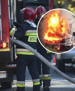 Spłonęła karetka. Bohaterski gest ratownika