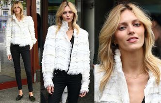 Anja Rubik WE WŁOCHATEJ KURTCE pod TVN-em! (ZDJĘCIA)