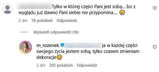 Małgorzata Rozenek odpowiada na kąśliwy komentarz