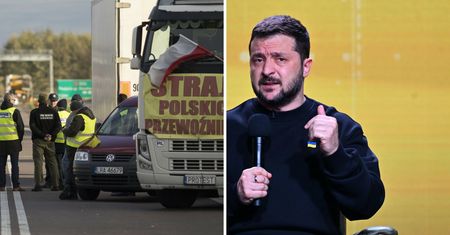 Zełenski o proteście na granicy. "Ta blokada jest sztuczna"