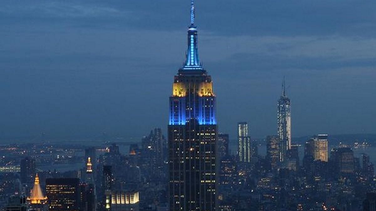 Kolory Ukrainy pojawiły się nawet na legendarnym Empire State Building