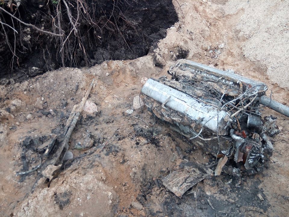 Silnik Mikulin wykopany podczas budowy drogi S61 (fot. Marcin Olszewski/GDDKiA)