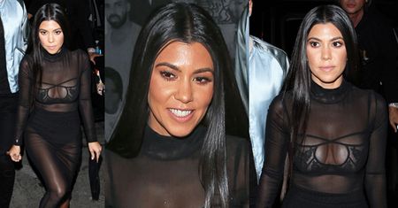 Kourtney Kardashian w przezroczystym staniku na urodzinach mamy (ZDJĘCIA)