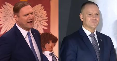 Członkowie kabaretu SPARODIOWALI Karola Nawrockiego. Tłumaczą się po krytyce widowni: "Z prezydenta wyszedł troszkę KIBIC"