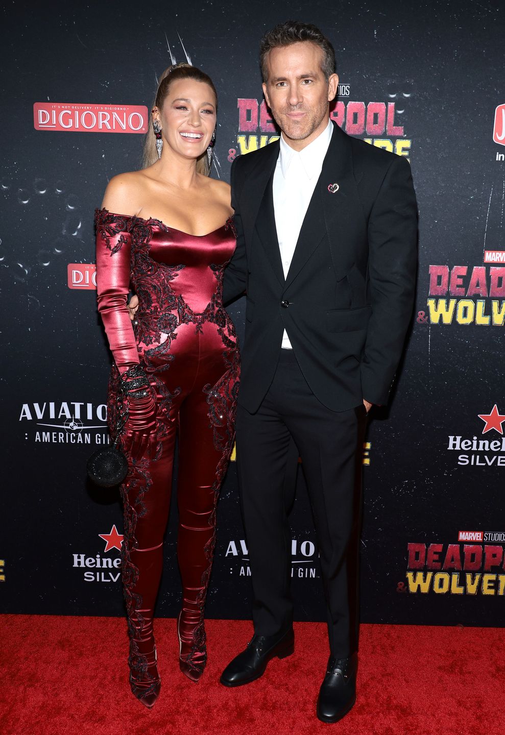 Blake Lively i Ryan Reynolds na premierze "Deadpool & Wolverine" w Nowym Jorku