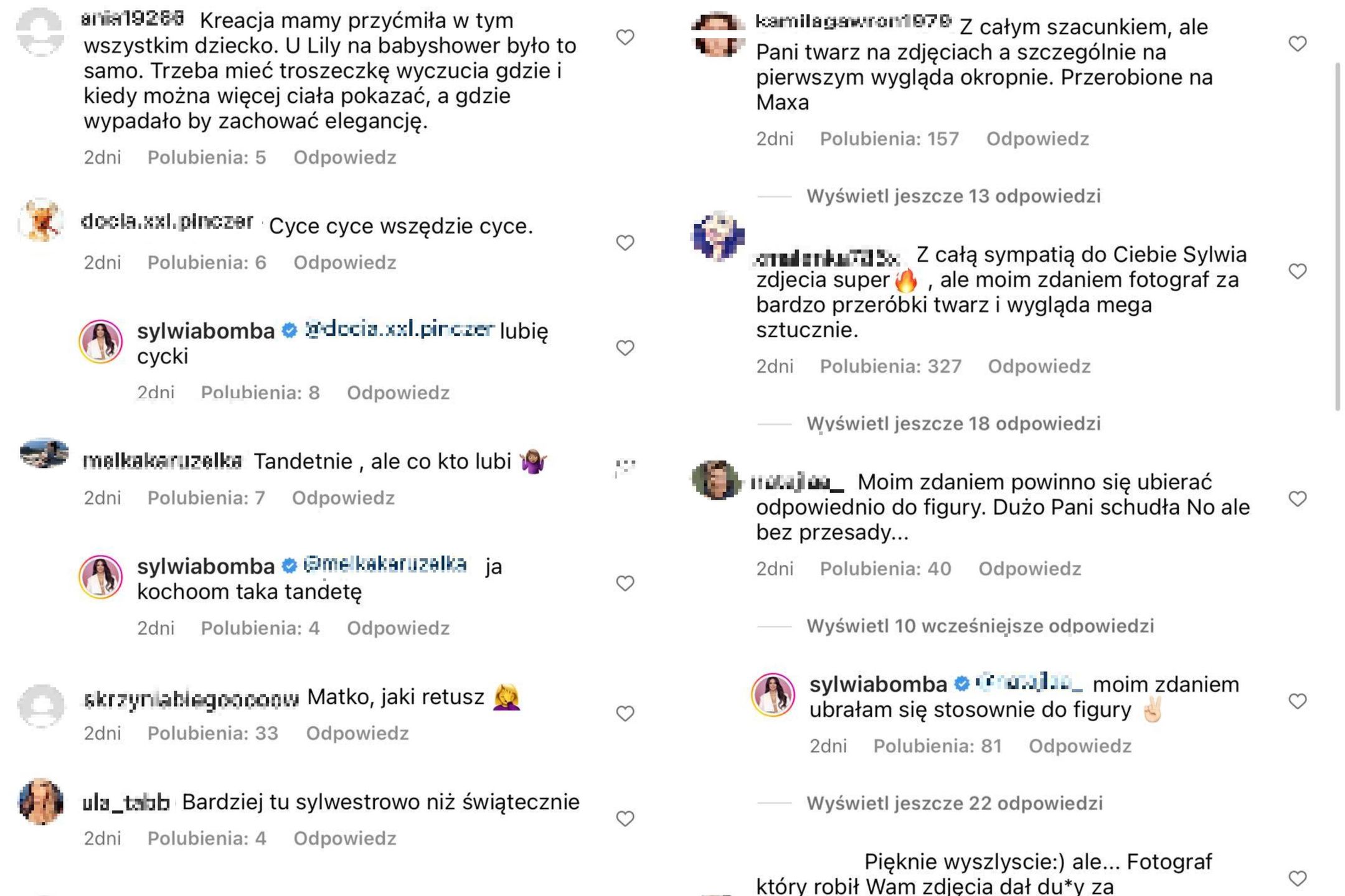 Sylwia Bomba komentarze