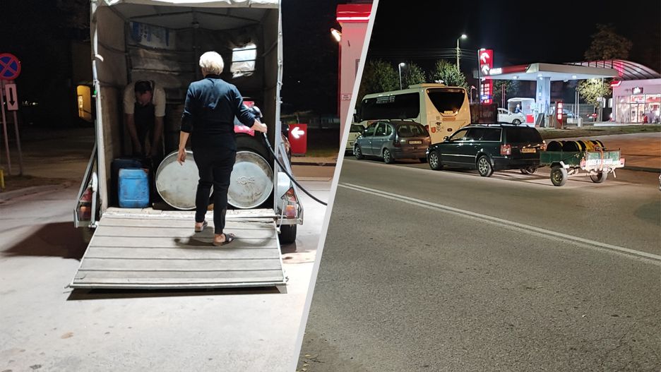 Kolejki na stacji Orlenu w Dąbrowie Białostockiej