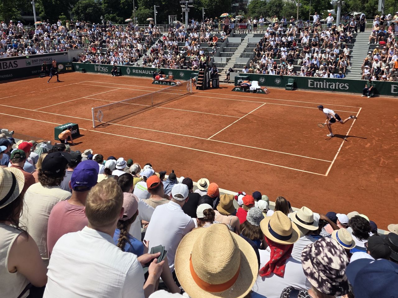 Mecze na kortach Roland Garros