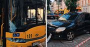 Pasażerowie przeżyli chwile grozy. Autobus zderzył się z osobówką