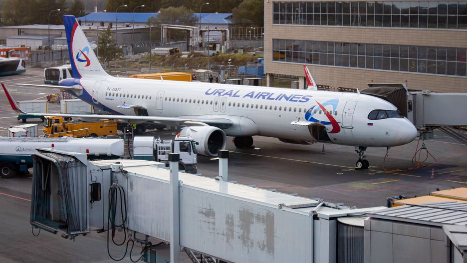 MOSCOW, RUSSIA - 2022/09/23: A Ural Airlines aircraft is seen at the Domodedovo airport in Moscow. (Photo by Vlad Karkov/SOPA Images/LightRocket via Getty Images)