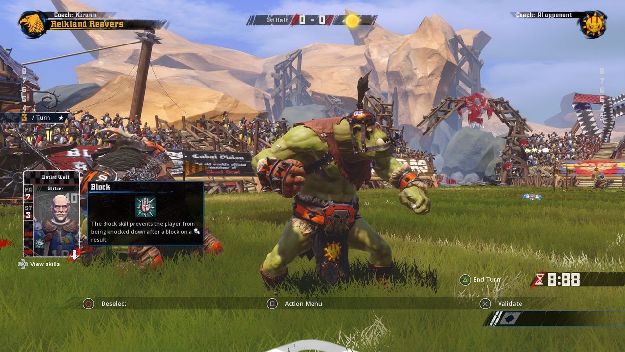Blood Bowl II na PS4 - pierwszy mecz