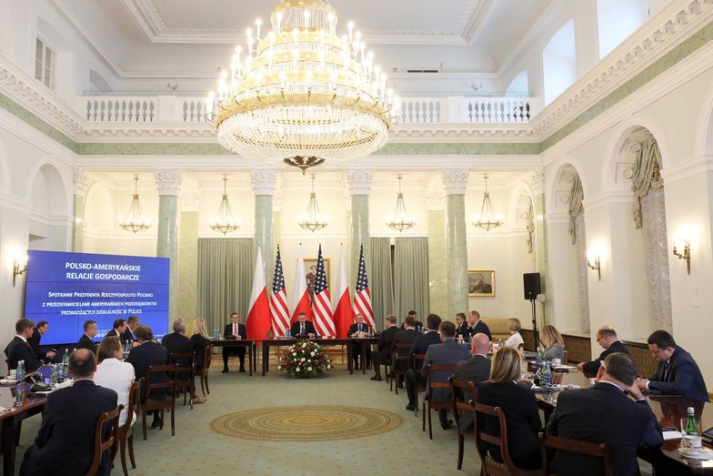 Spotkanie z przedsiębiorcami z USA zorganizowano po powrocie prezydenta z Waszyngtonu.