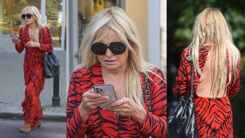Monika Olejnik paraduje po mieście w "drapieżnej" sukni