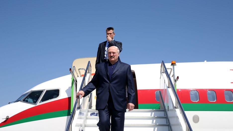 Belarusian President Alexander Lukashenko
ISTANBUL, TURKEY - APRIL 13:  Belarusian President Alexander Lukashenko walks down the steps of plane during their arrival to Istanbul on April 13, 2016, to participate the Organization of Islamic Cooperation (OIC) Summit. Istanbul to host the two-day 13th OIC Summit on the April 14-15, 2016 with the attendance by prime ministers and presidents from over 30 countries.

 (Photo by Islam Yakut/Anadolu Agency/Getty Images)
Anadolu Agency
Turkey, Airport, OIC, Istanbul, plane, Organization of Islamic Cooperation, Alexander Lukashenko, Belarusian President