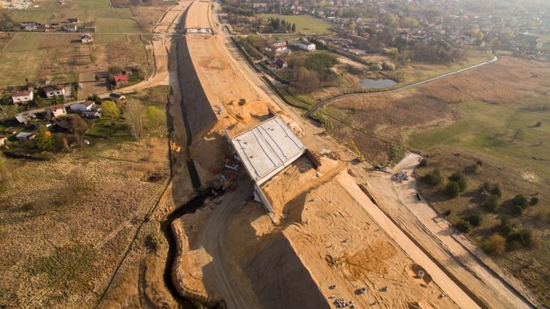 Budowa autostradowej (A1) obwodnicy Częstochowy, 435 km, kwiecień 2019 r.