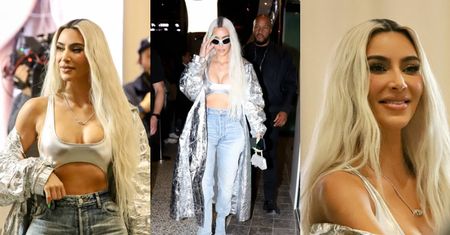 Kim Kardashian w stylizacji za ponad 50 tysięcy złotych otwiera kolejny sklep. Wygląda na przejętą nowym związkiem Davidsona? (ZDJĘCIA)
