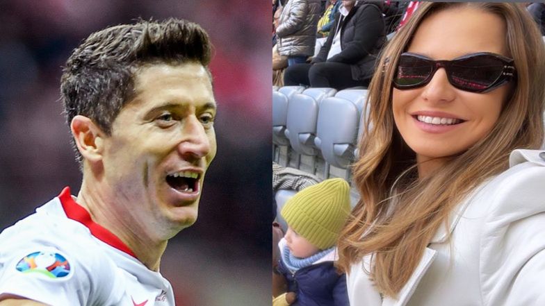 Anna Lewandowska z córkami żywo kibicują Robertowi Lewandowskiemu 