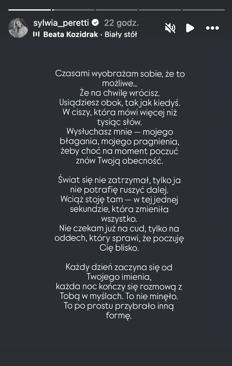 Sylwia Peretti dodała poruszający wpis na temat zmarłego syna