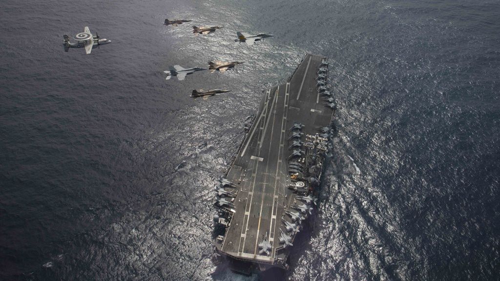 Przelot samolotów marokańskich sił powietrznych i US Navy