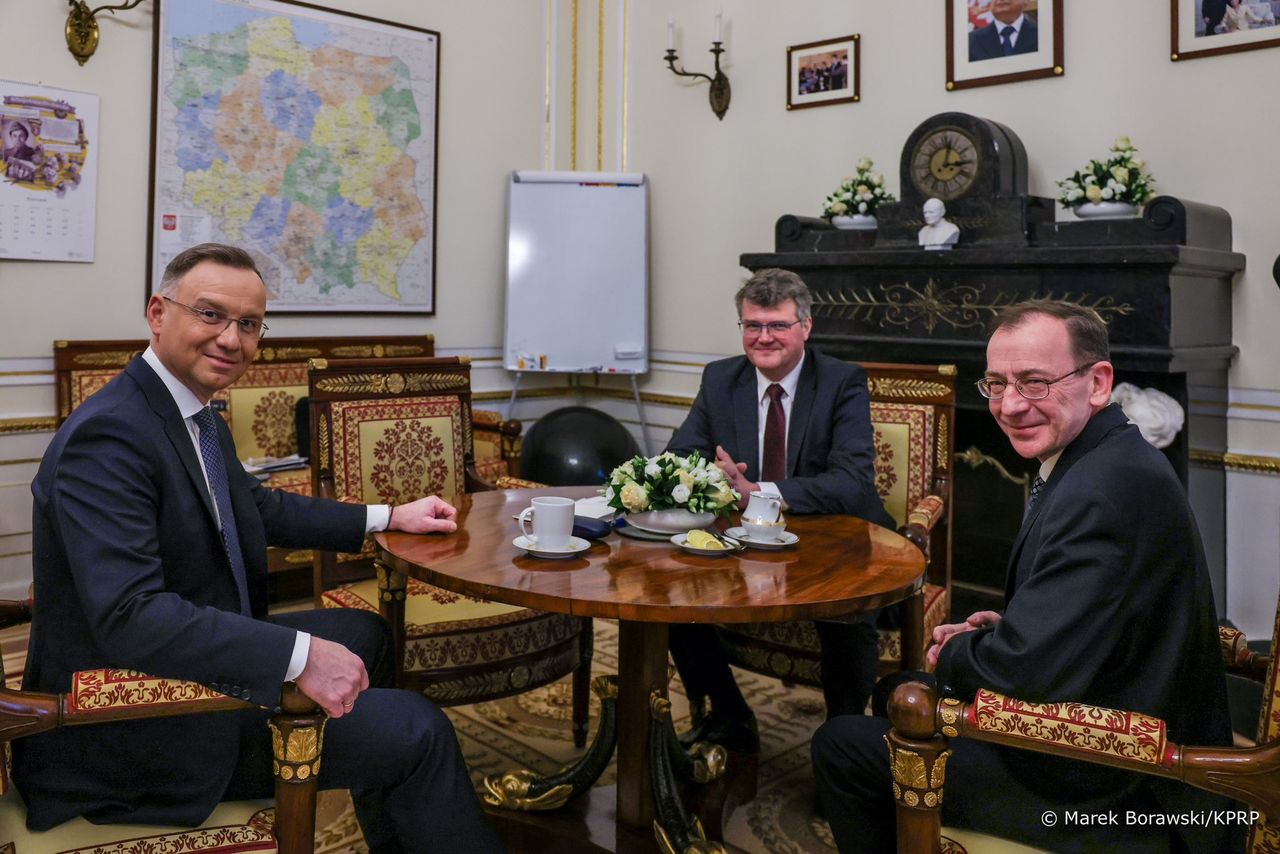 Kamiński i Wąsik w Pałacu Prezydenckim