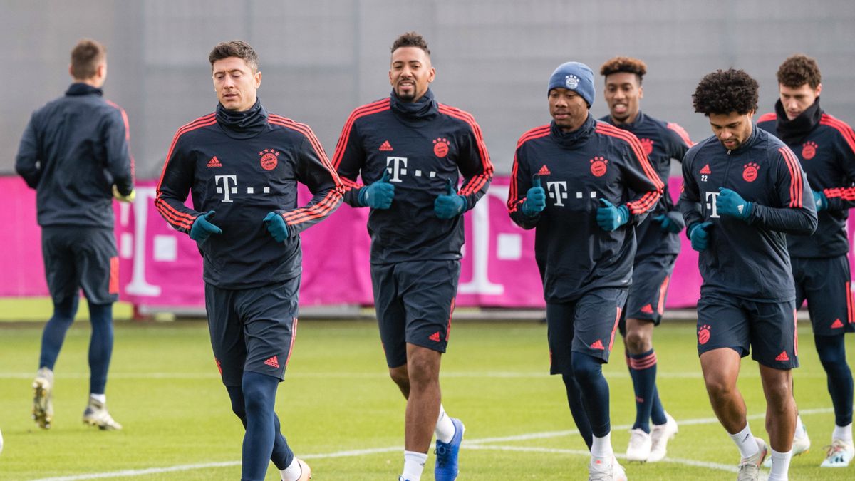 trening piłkarzy Bayernu Monachium