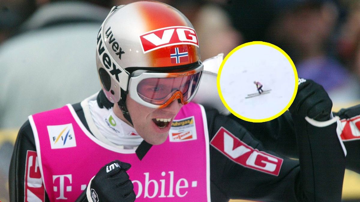 Getty Images / Facebook / Sigurd Pettersen i jego rekordowy lot w Oberstdorfie