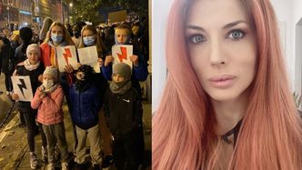 Izabella Łukomska-Pyżalska wybrała się na poznański protest z SZÓSTKĄ DZIECI: "Tu chodzi o ich przyszłość!"